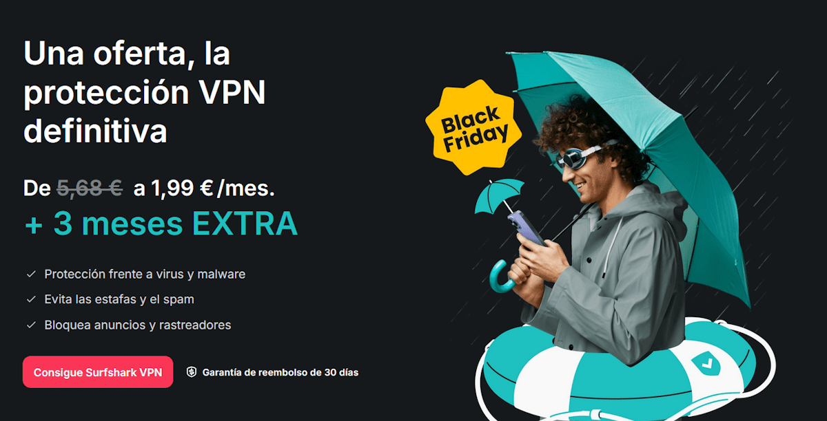 Ofertas de Black Friday de Surfshark 2025