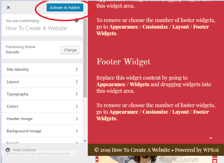 active theme
