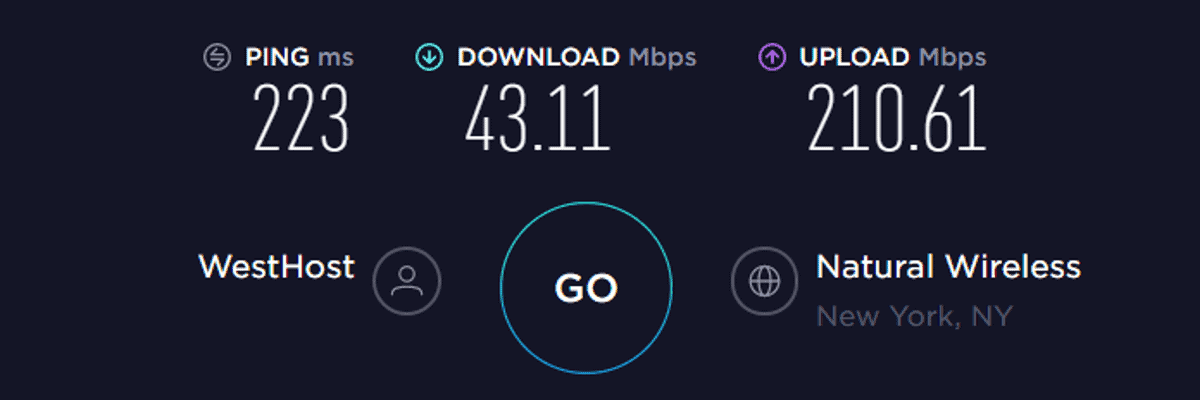 Test de vitesse TorGuard aux Etats-Unis – VPN activé