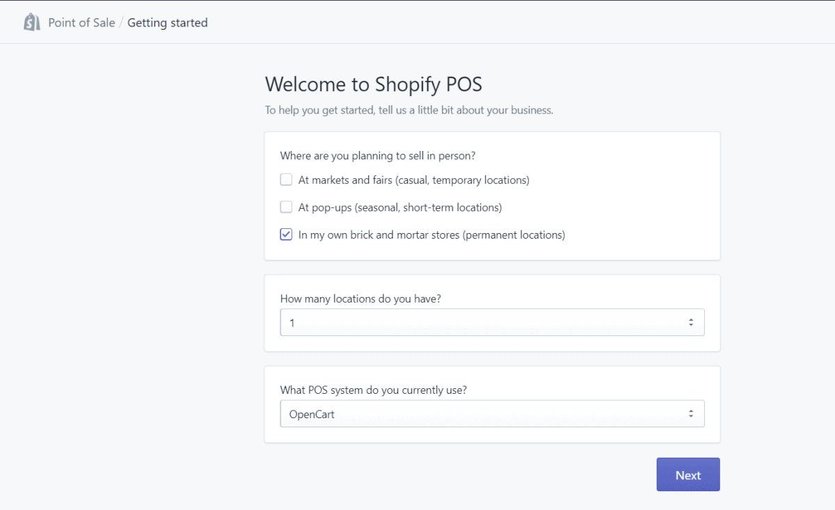 Shopify système de point de vente