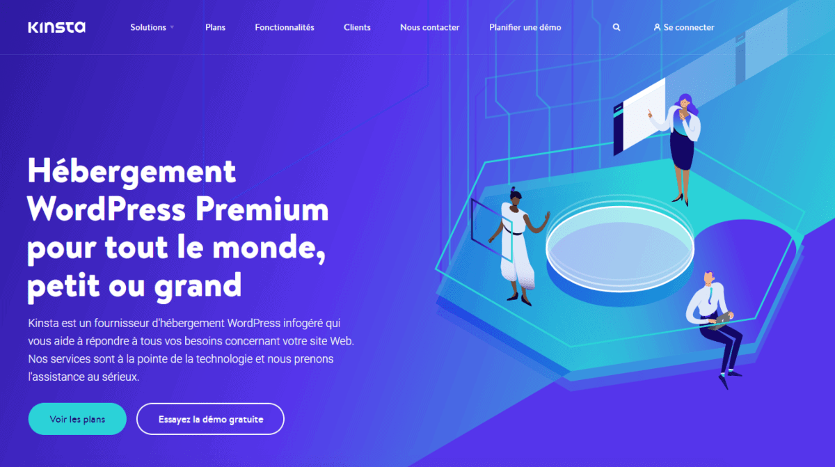 kinsta homepage in france