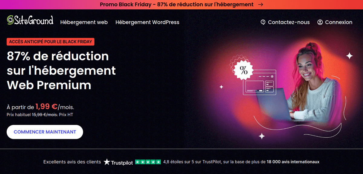 offre siteground Cyber Monday 2024