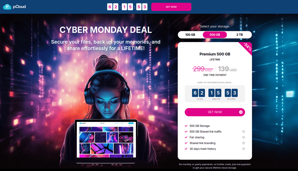 offre pcloud cyber monday 2024
