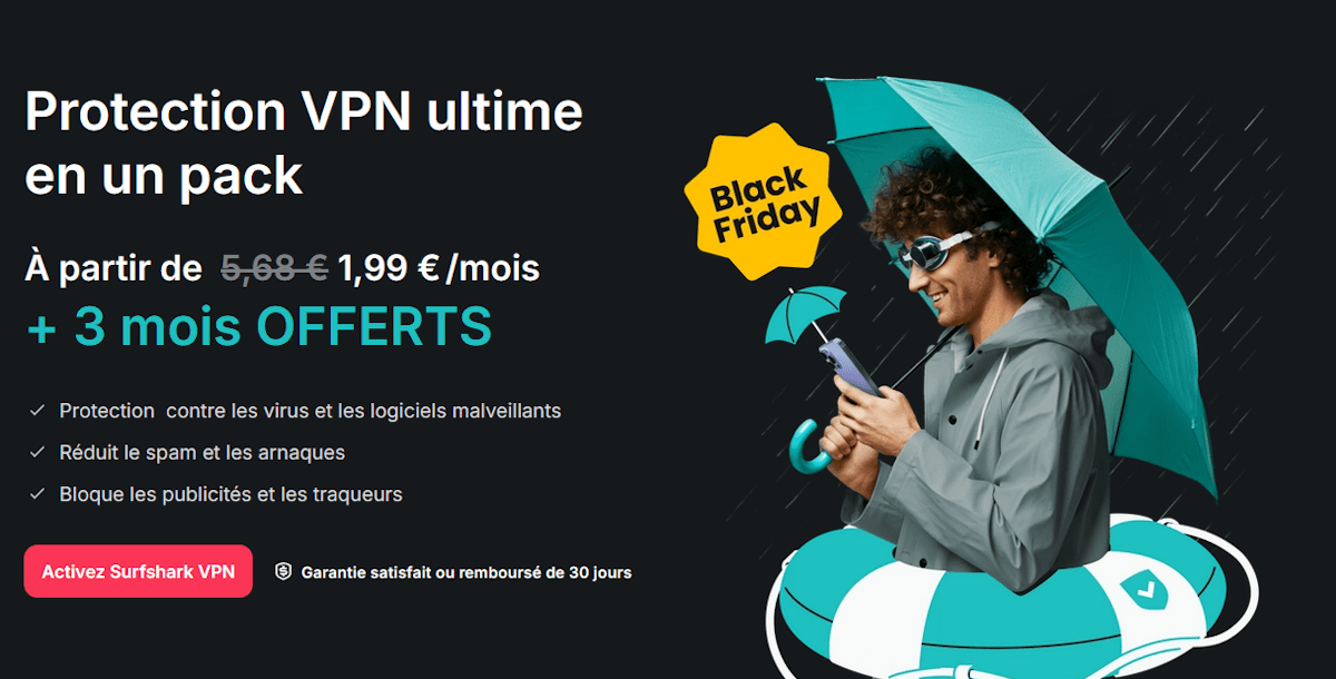 Offres Surfshark Black Friday 2025