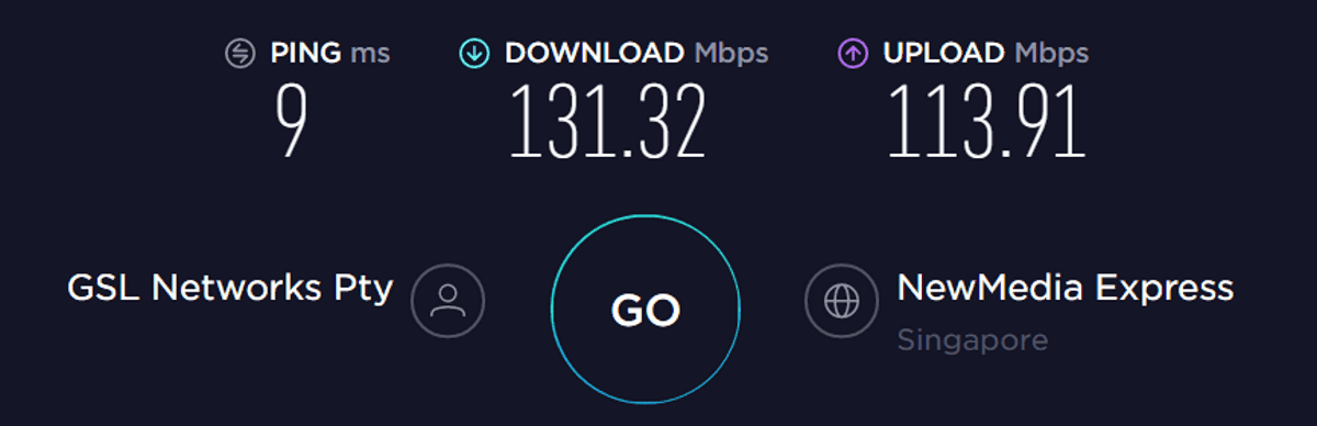 protonvpn speed test singapore