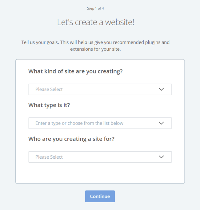 bluehost create website