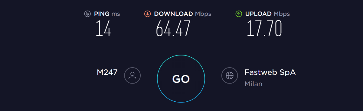 fastestvpn speed test italy