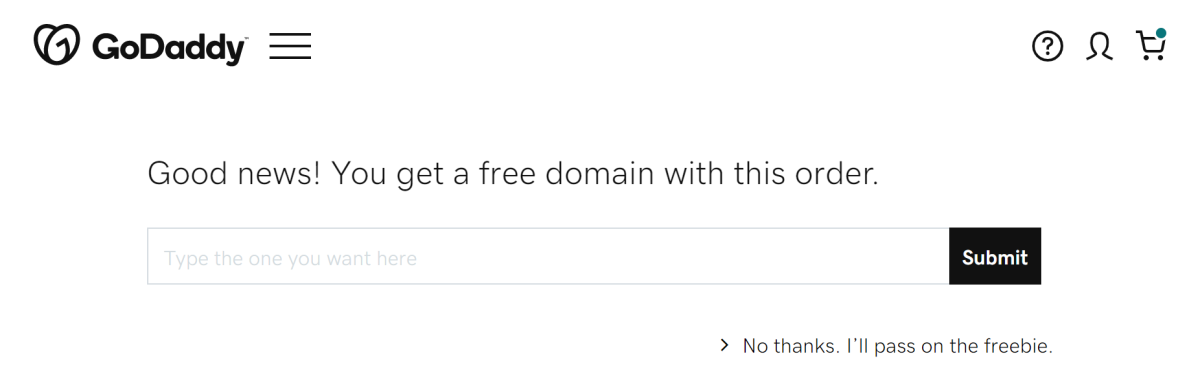 godaddy create domain name