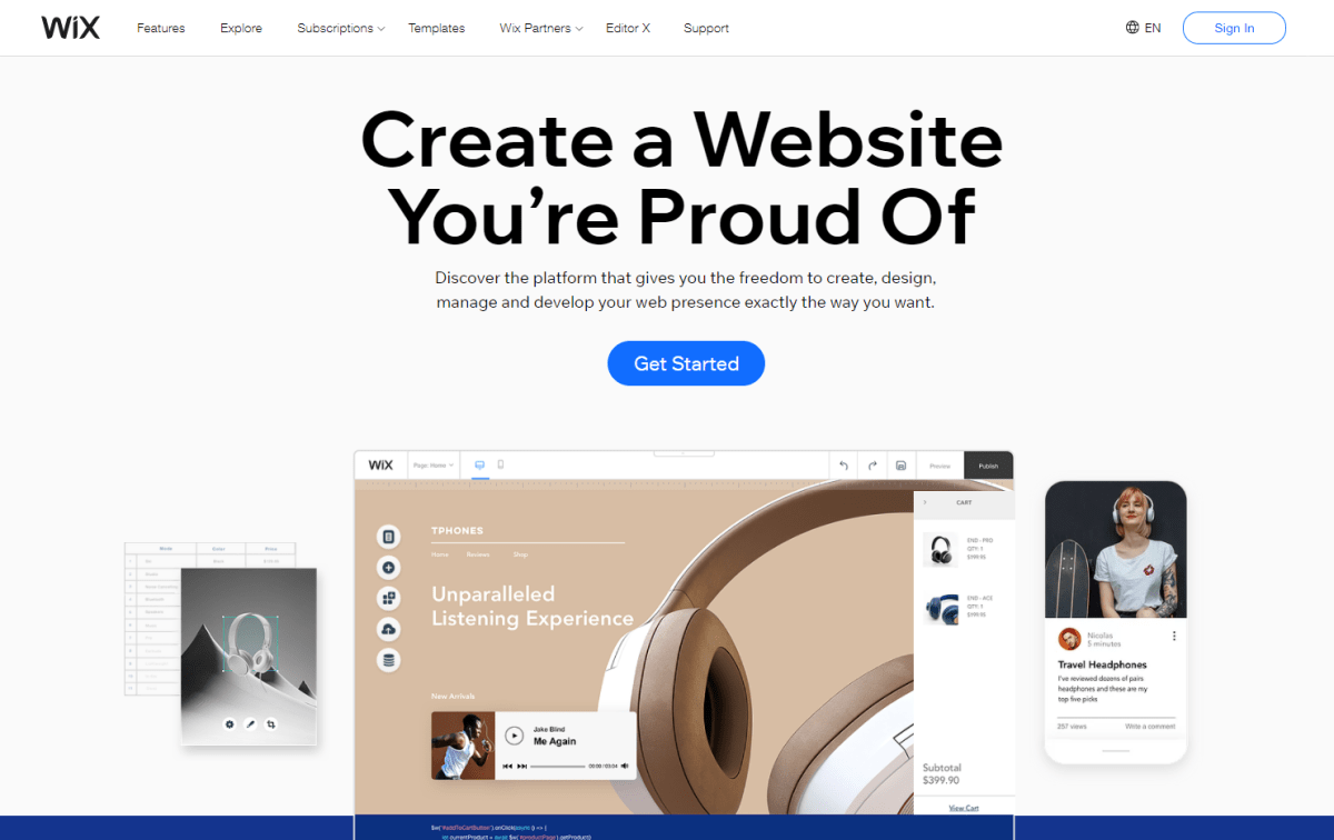 wix pre black friday banner