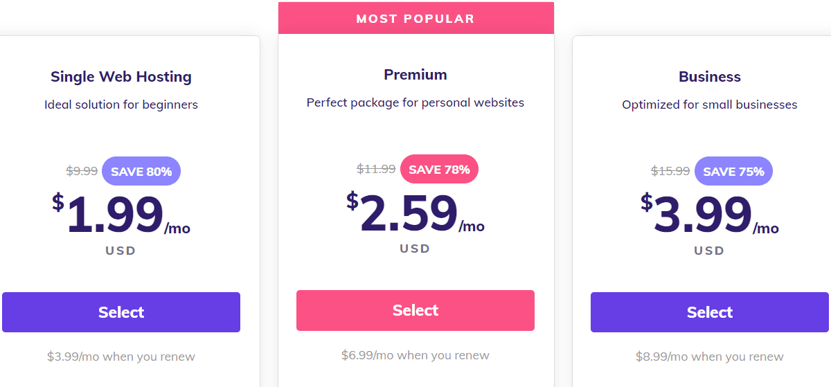 hostinger shared hosting plan