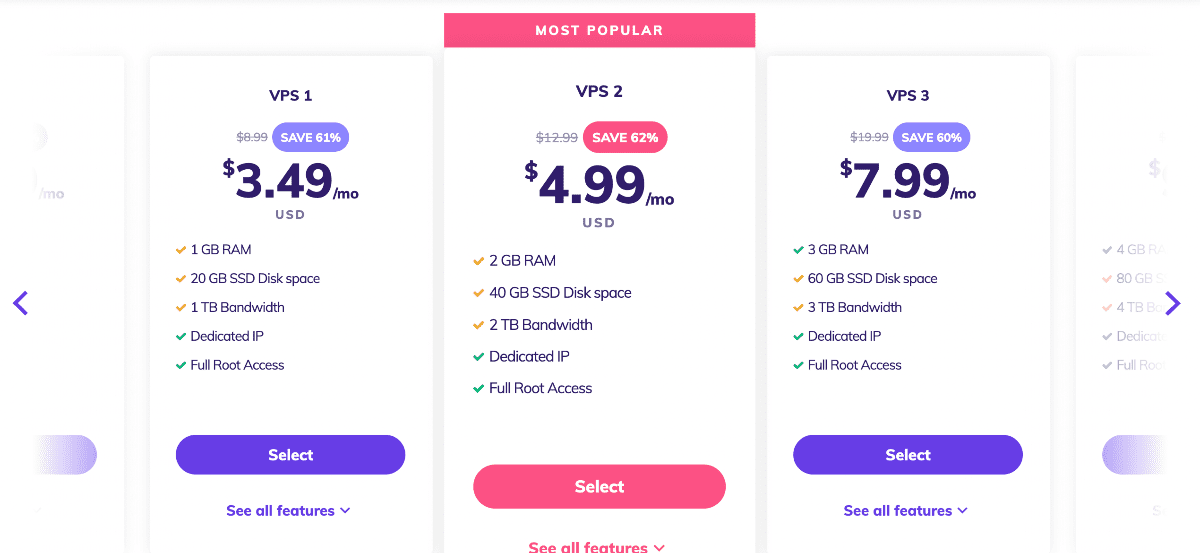 hostinger vps plan privcing