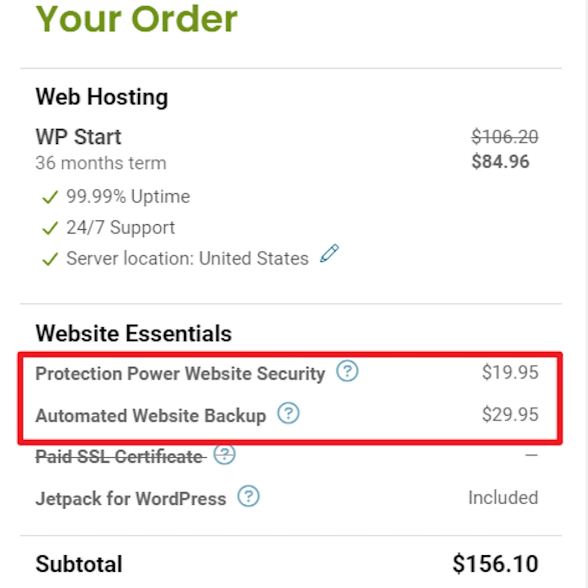 hostpapa shady checkout