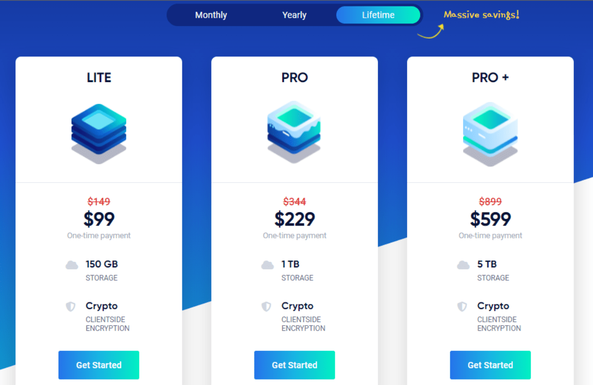 icedrive lifetime plan pricing