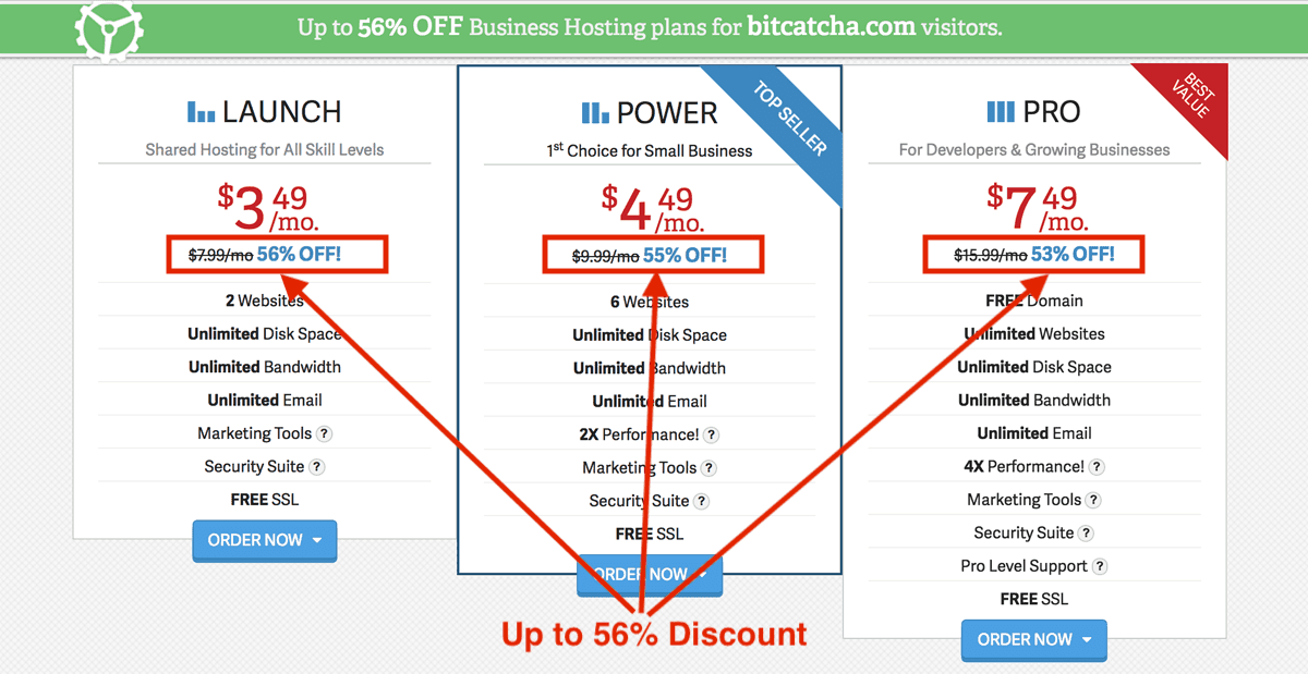 inmotion hosting bitcatcha 56 percent discount