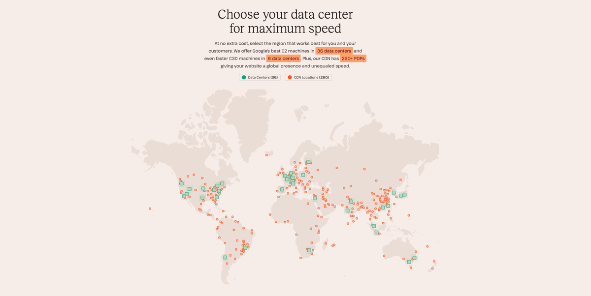 kinsta data center location