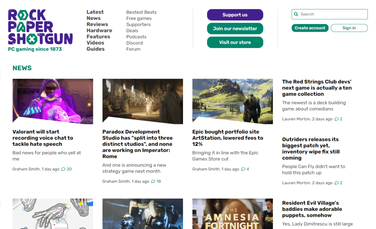 rock paper shotgun gaming blog