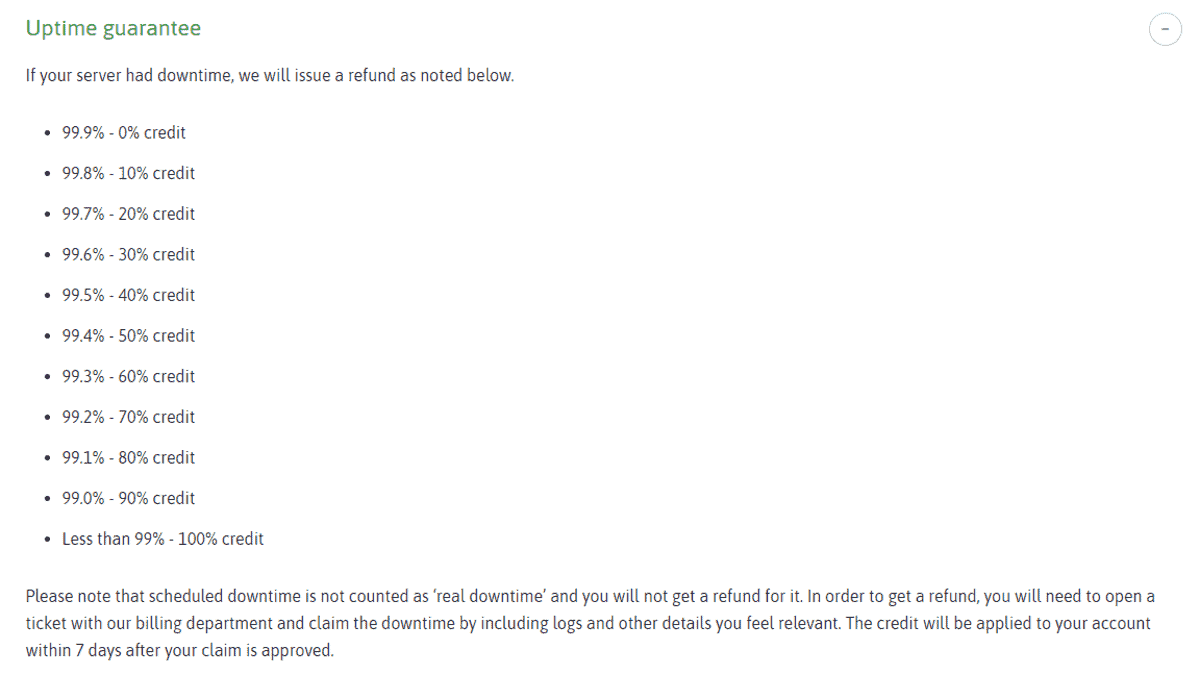 scalahosting uptime guarantee
