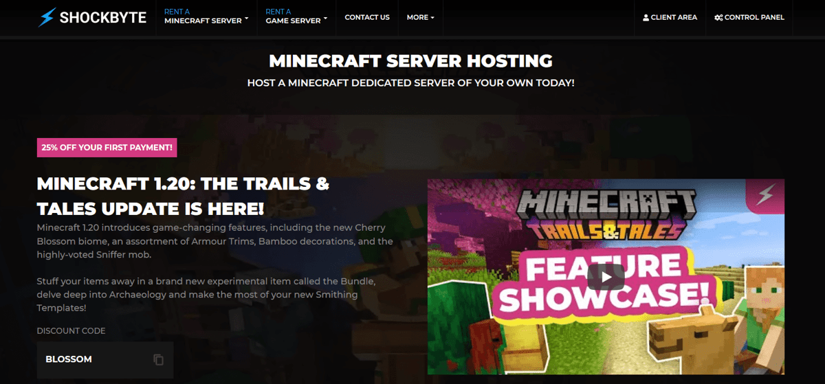 shockbyte minecraft server hosting providers