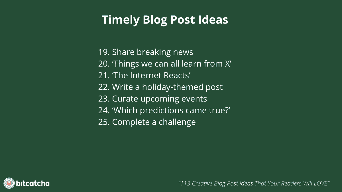 timely post ideas