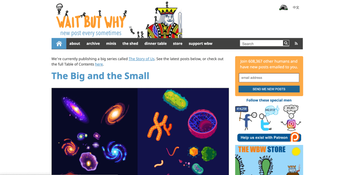 wait but why homepage