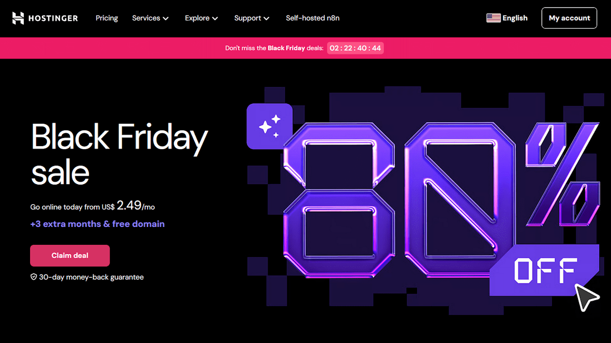 hostinger black friday sale 2025