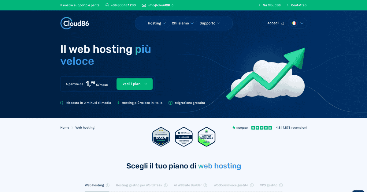 cloud86 web hosting