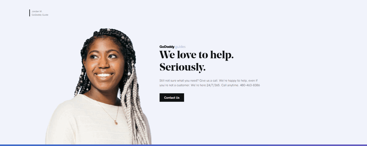 godaddy live chat support is available all day