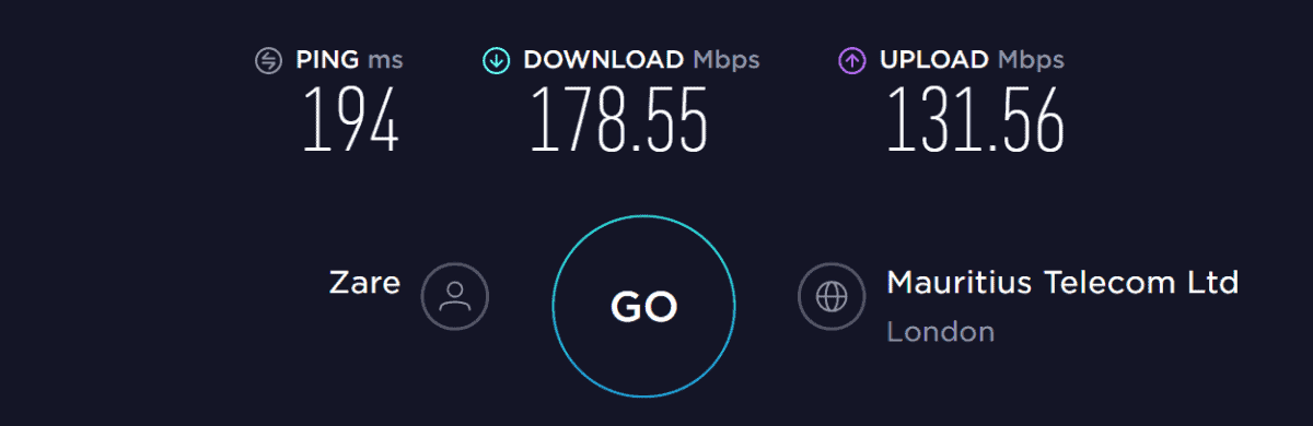 surfshark wireguard speed test uk
