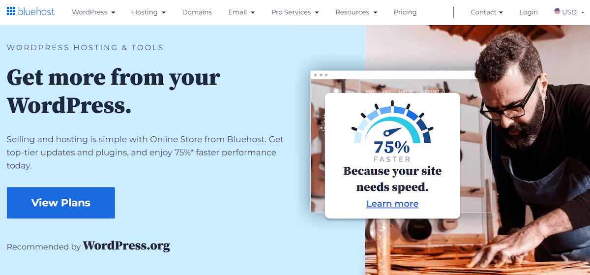 bluehost wordpress hosting