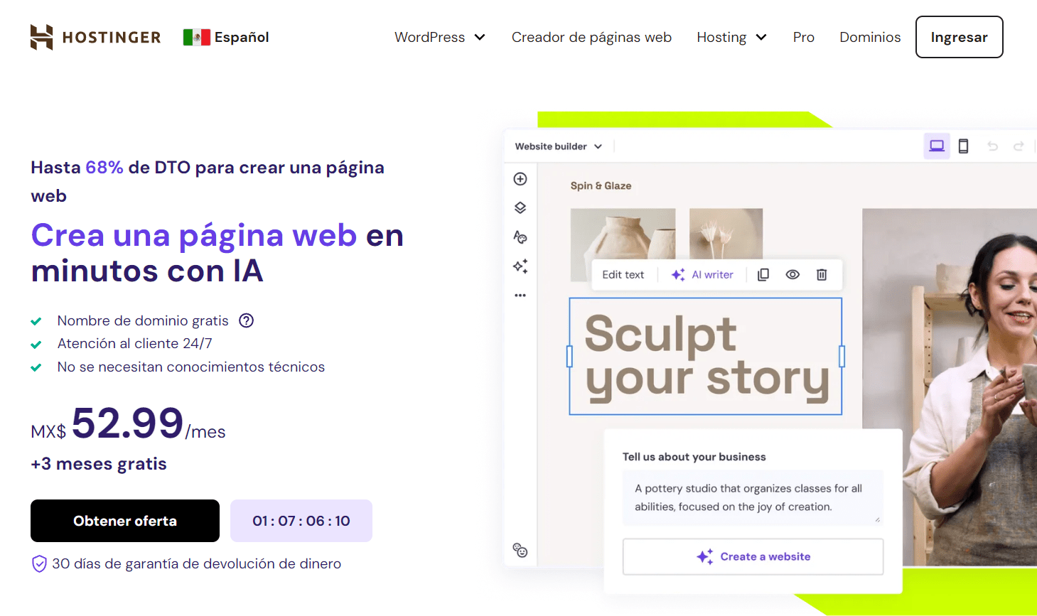 Hostinger website builder