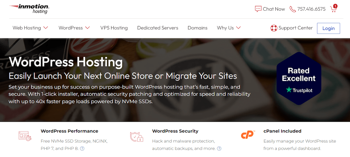 inmotion hosting wordpress hosting