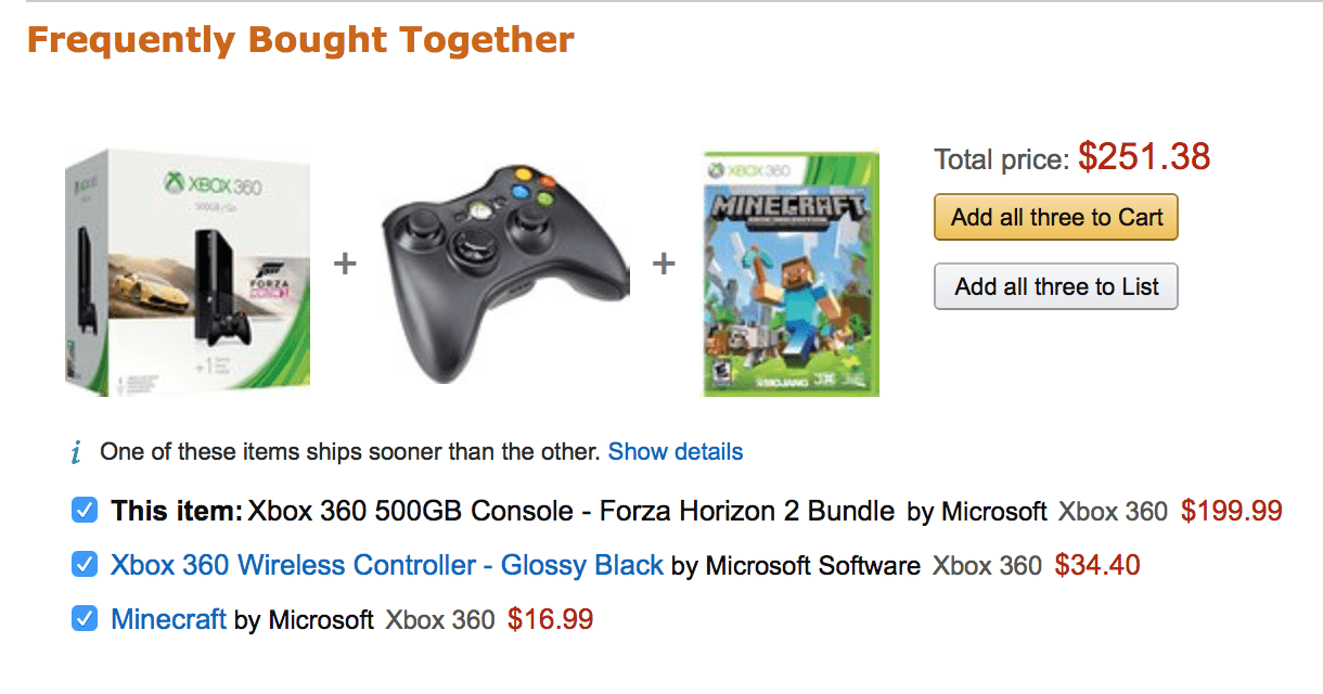 group related items together