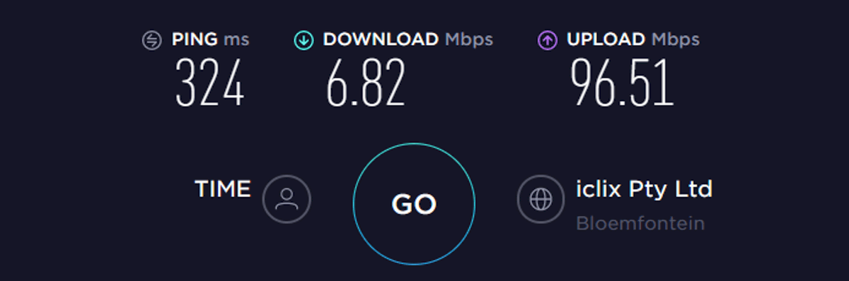cyberghost speed test africa off