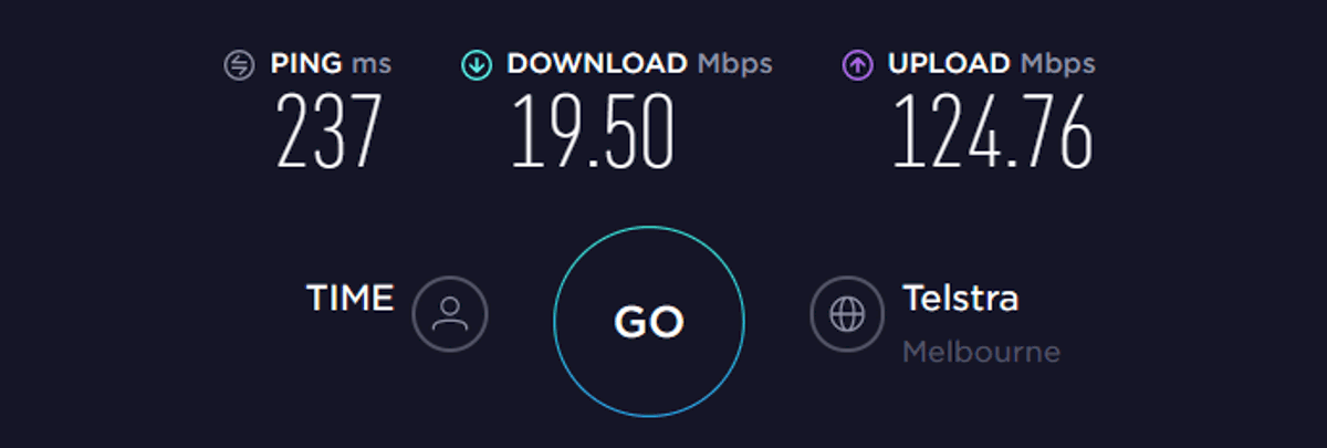 cyberghost speed test australia off