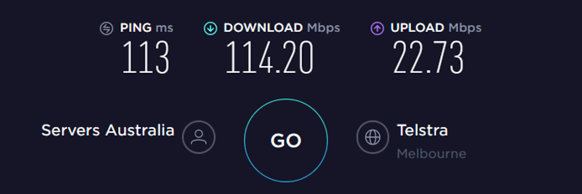 cyberghost speed test australia on