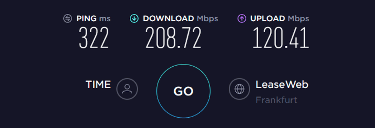 expressvpn speed test EU off