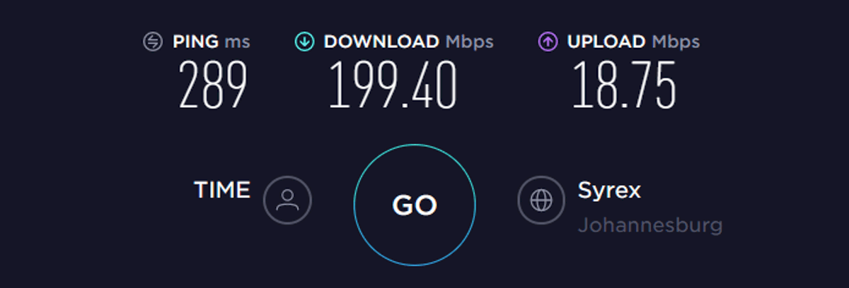 expressvpn speed test africa off