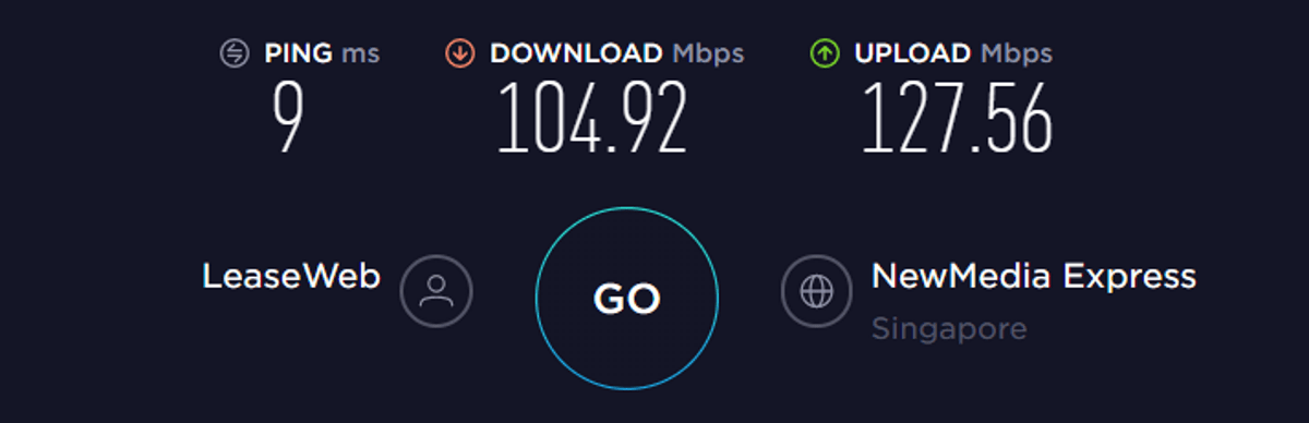 fastestvpn speed test singapore
