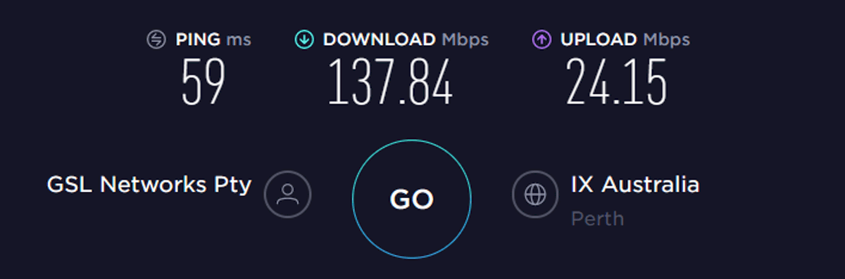 ipvanish speed test australia on