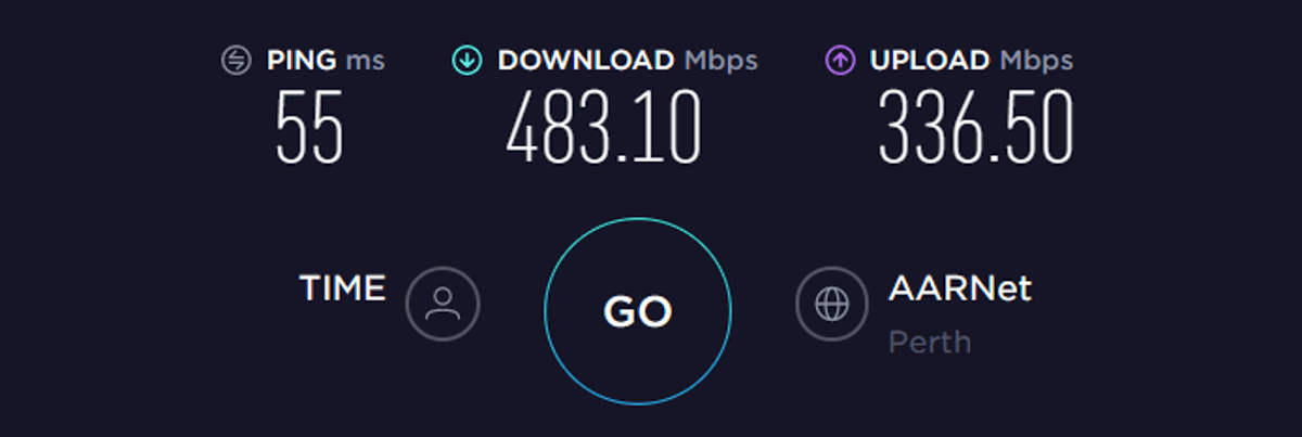 protonvpn speed test australia off