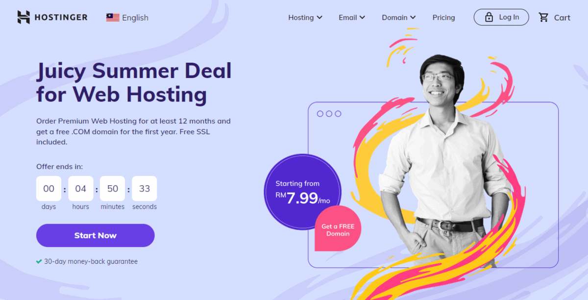 hostinger malaysia website homepage