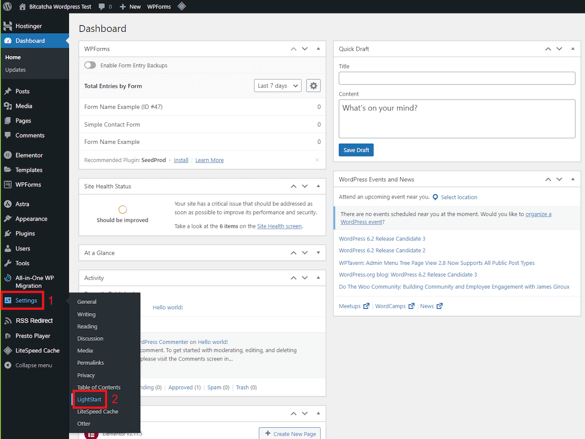 lightstart plugin