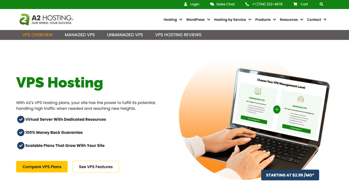 a2 hosting vps hosting services