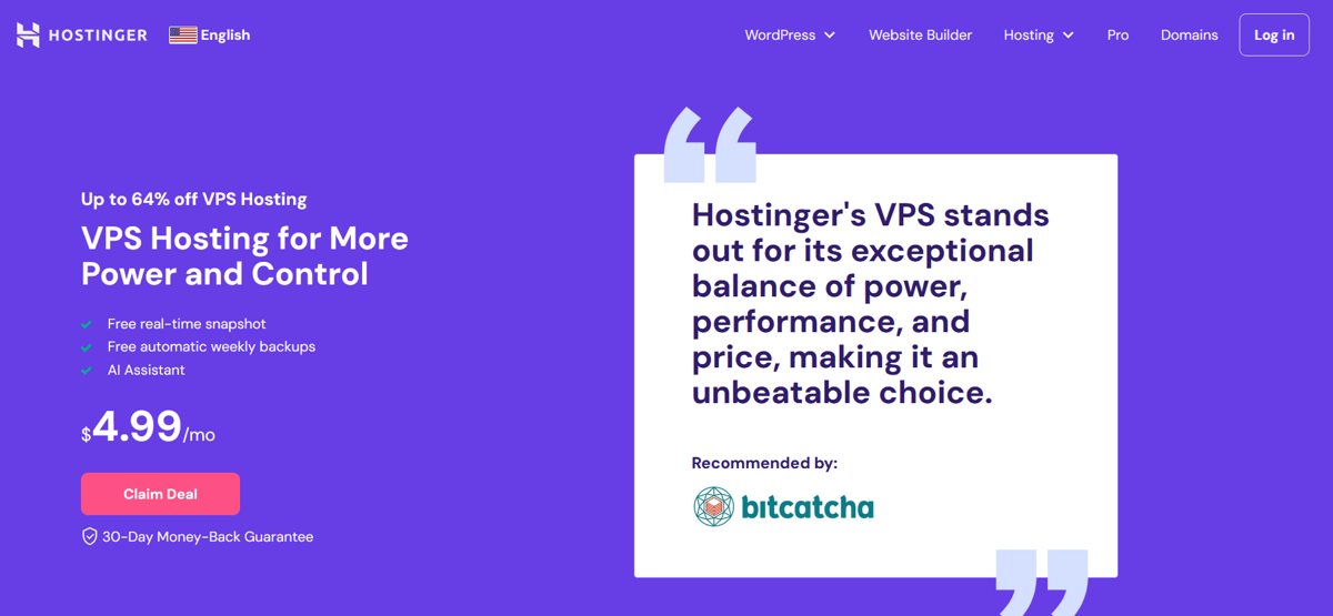 hostinger vps hosting services
