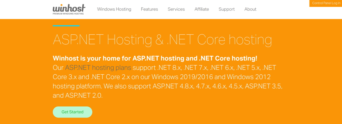 winhost asp dot net web hosting