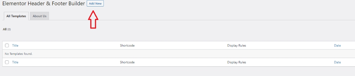 add new footer template
