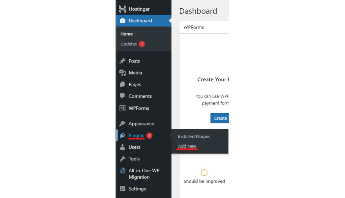 click add new plugins