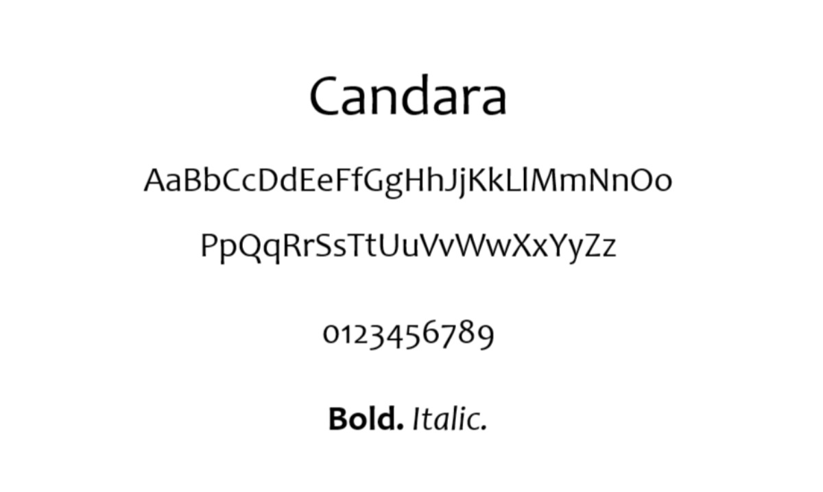 candara font