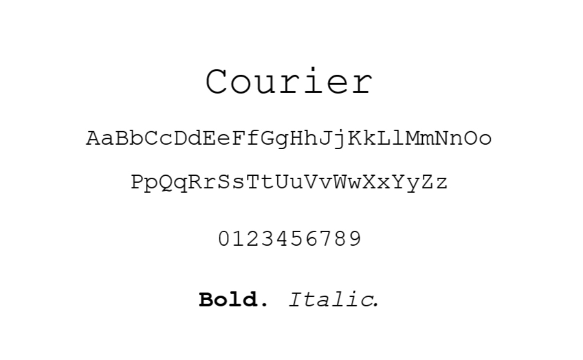 courier font