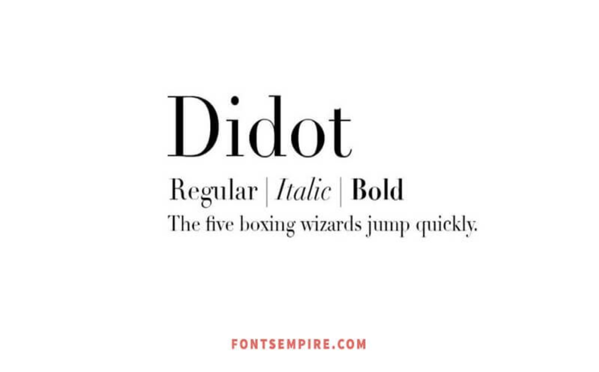 didot font